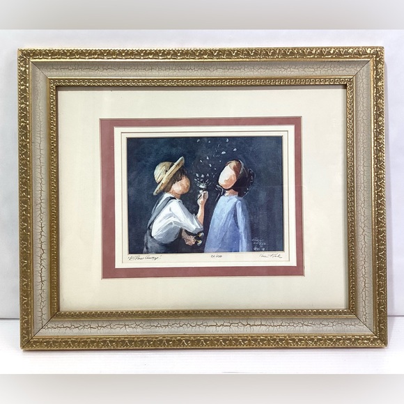 Vera Kirk “ Blow Away “ print 24/550 Pencil Signed by Vera Kirk 1990